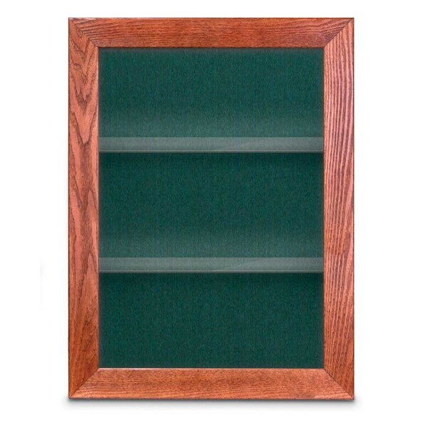 Outdoor Enclosed Combo Board, 42"x32", Black Frame/Green & Pearl